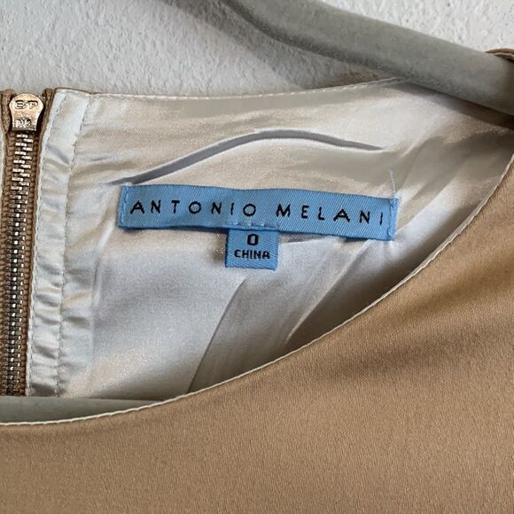 Antonio Melani Colorblock Cap Sleeve Corset Detailing Sheath Dress Sz 0 - Picture 4 of 9